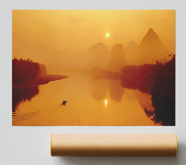 Golden Paradise Lake Poster