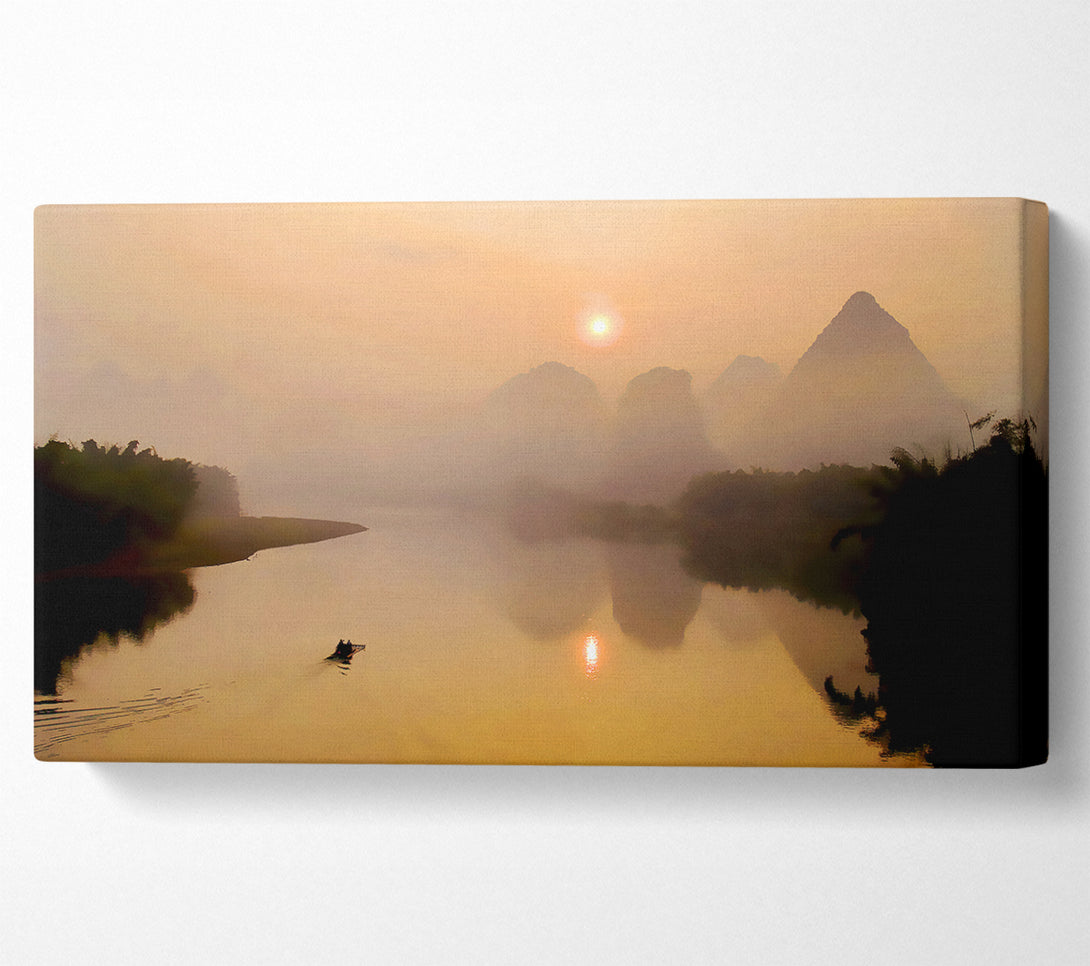  A Canvas Print of Calm Paradise Lake Canvas Print