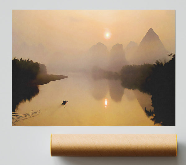Calm Paradise Lake Giclee Print