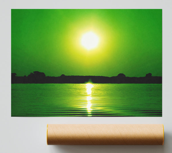 Green Lake Sun Poster