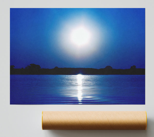 Blue Lake Sun Giclee Print
