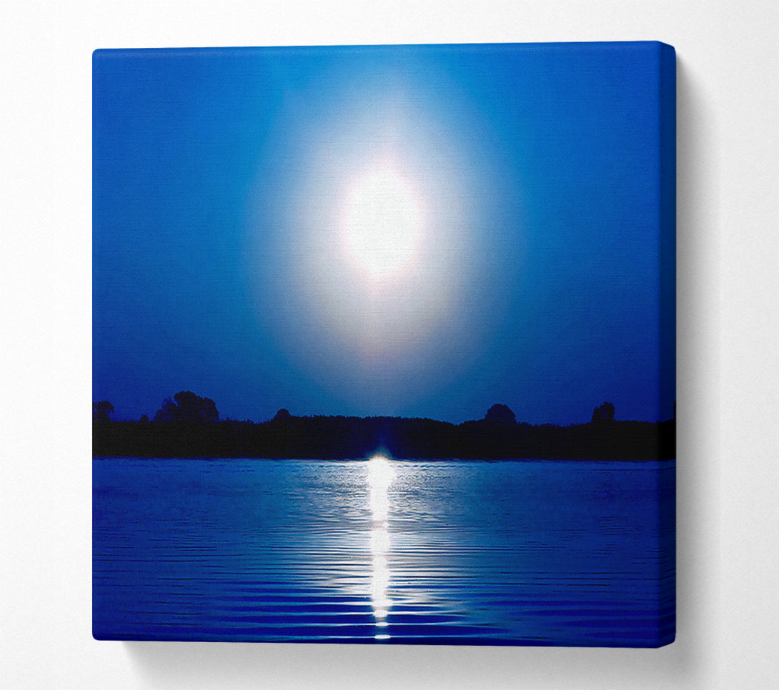  A Canvas Print of Blue Lake Sun Canvas Art