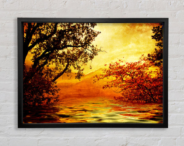 Ochre Lake Framed Print