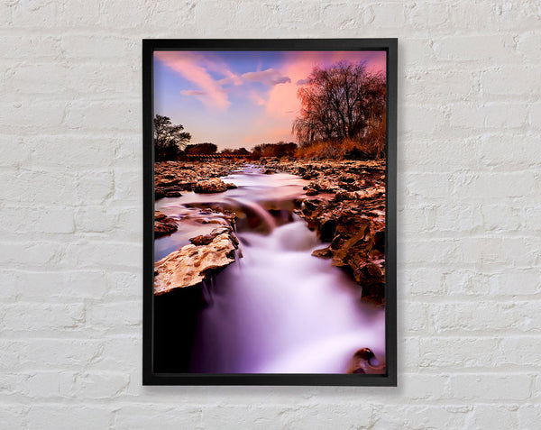 The Stunning Misty Rocks Framed Print