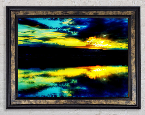 Lake Daybreak Framed Print