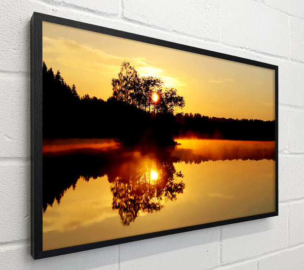Reflections Of The Sunset Tree