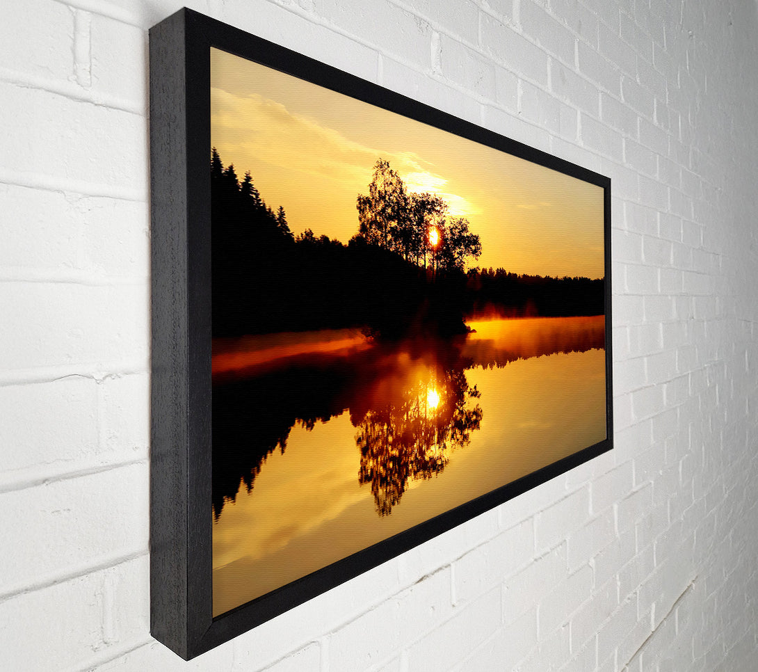  A Canvas Print of Reflections Of The Sunset Tree Canvas Wall Art