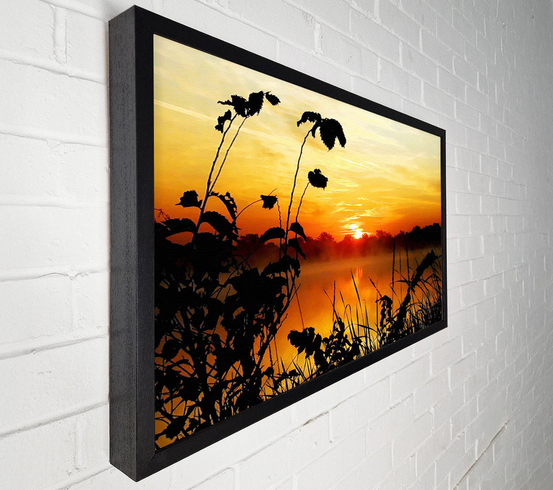  A Canvas Print of Sunset Lake Canvas Print