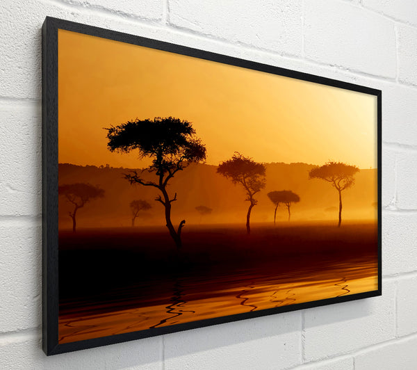 Misty Sunrise Lake