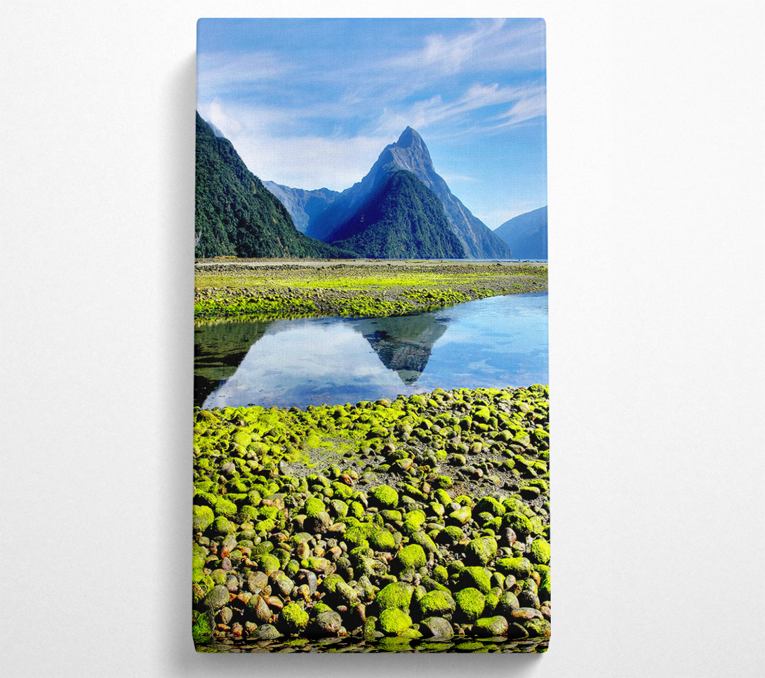  A Canvas Print of Mountain Peak Lake Canvas Wall Art