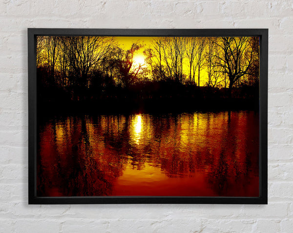 The Lake At Dusk Framed Print