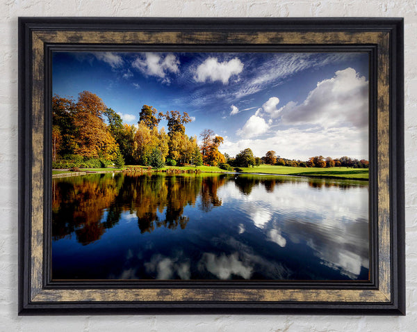 Lake Reflection Sky Framed Print