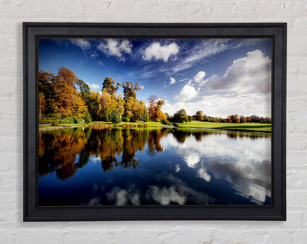 Lake Reflection Sky Framed Print