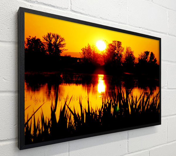 Orange Sunset River