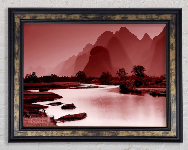 Red Mountain Paradise Framed Print