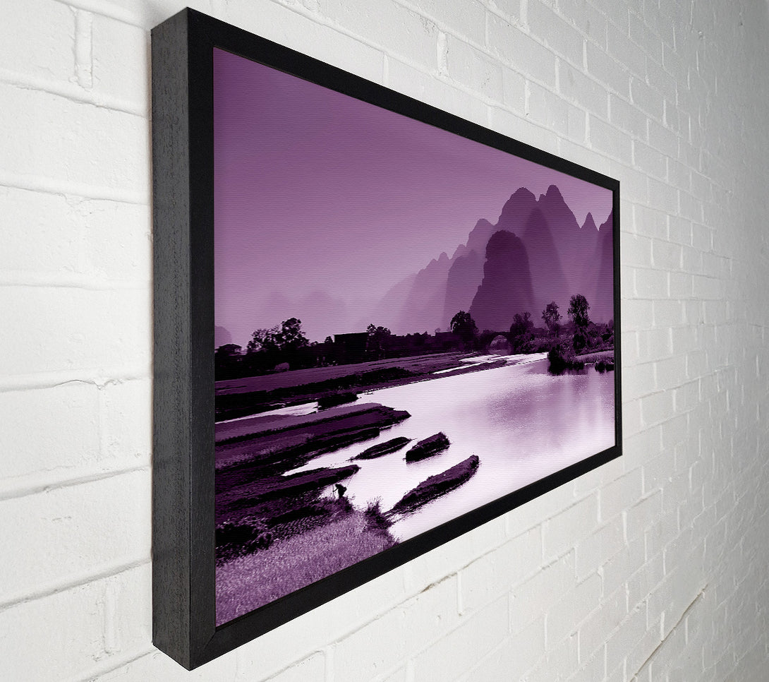  A Canvas Print of Mauve Mountain Lake Canvas Art