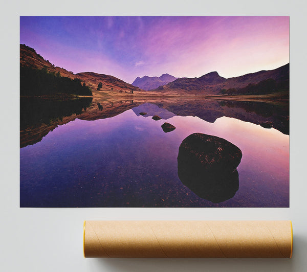 Lake Mountain Reflections Poster