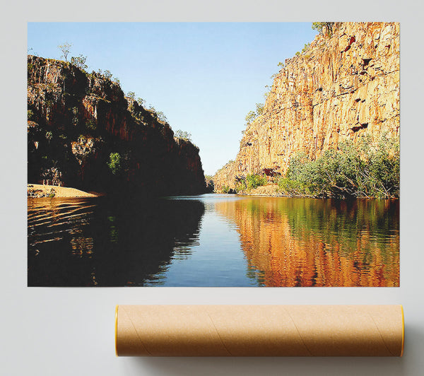 River Canyon Reflection Giclee Print
