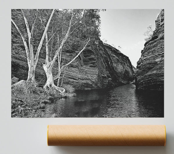 B N W Valley Still Waters Poster