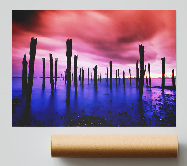 Surreal Lake Skies Poster