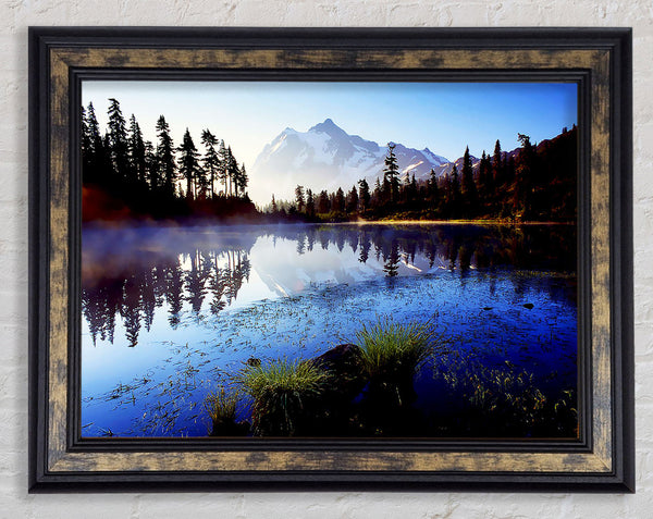 Canadian Lake Mist Framed Print