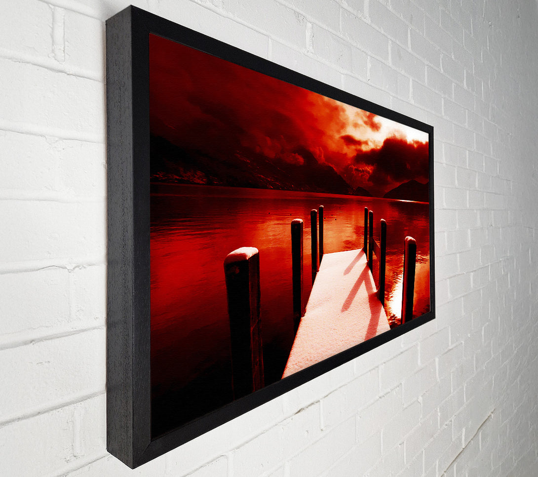  A Canvas Print of The Red Boardwalk River Canvas Art