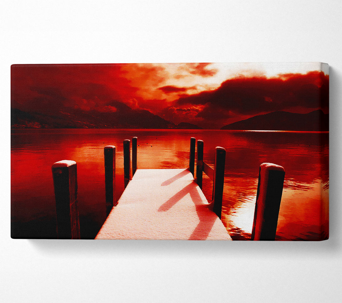  A Canvas Print of The Red Boardwalk River Canvas Art