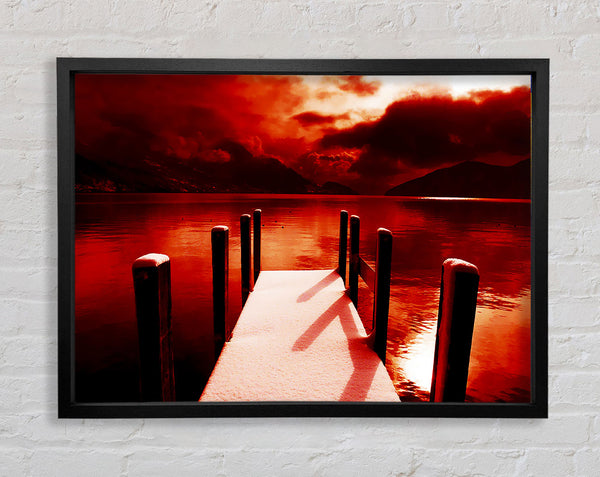 The Red Boardwalk River Framed Print