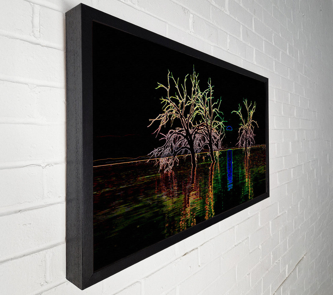 A Canvas Print of Abstract Neon Landscape 15 Canvas Wall Art