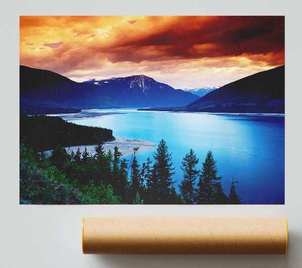 Mountain River Storm Giclee Print