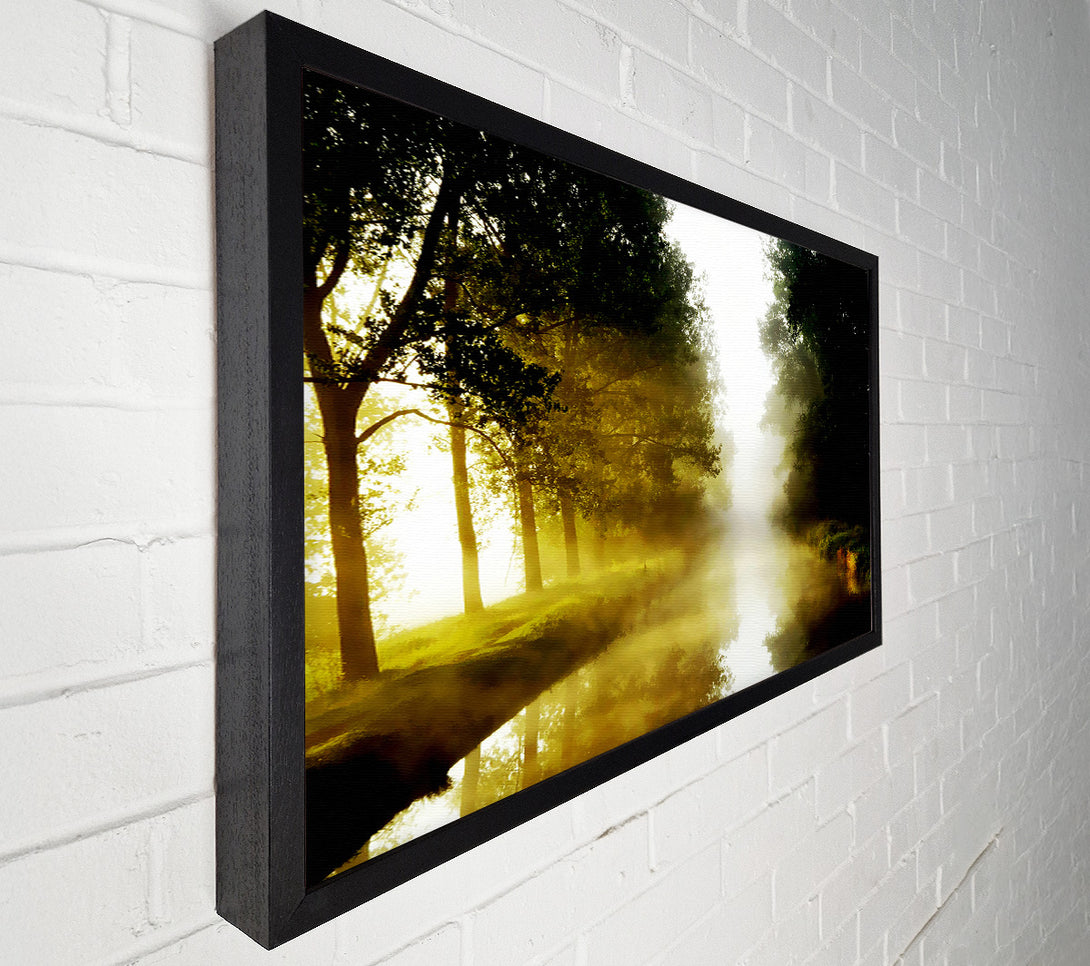  A Canvas Print of Misty Morning Lake Canvas Wall Art