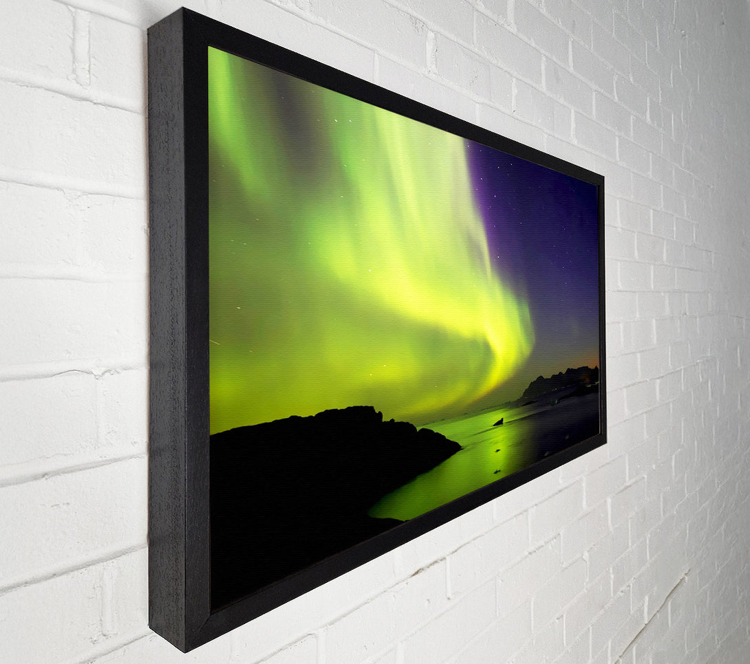  A Canvas Print of Northern Lights River Flow Canvas Art