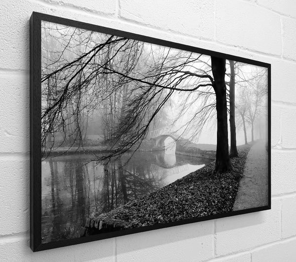 Winter River Walk B n W