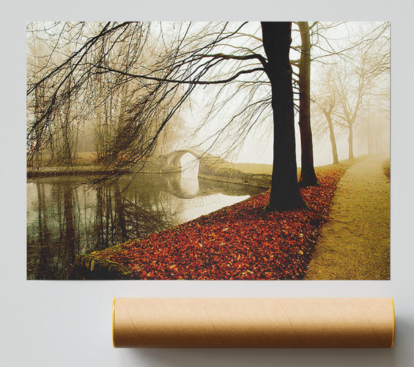 Morning Mist River Walk Giclee Print