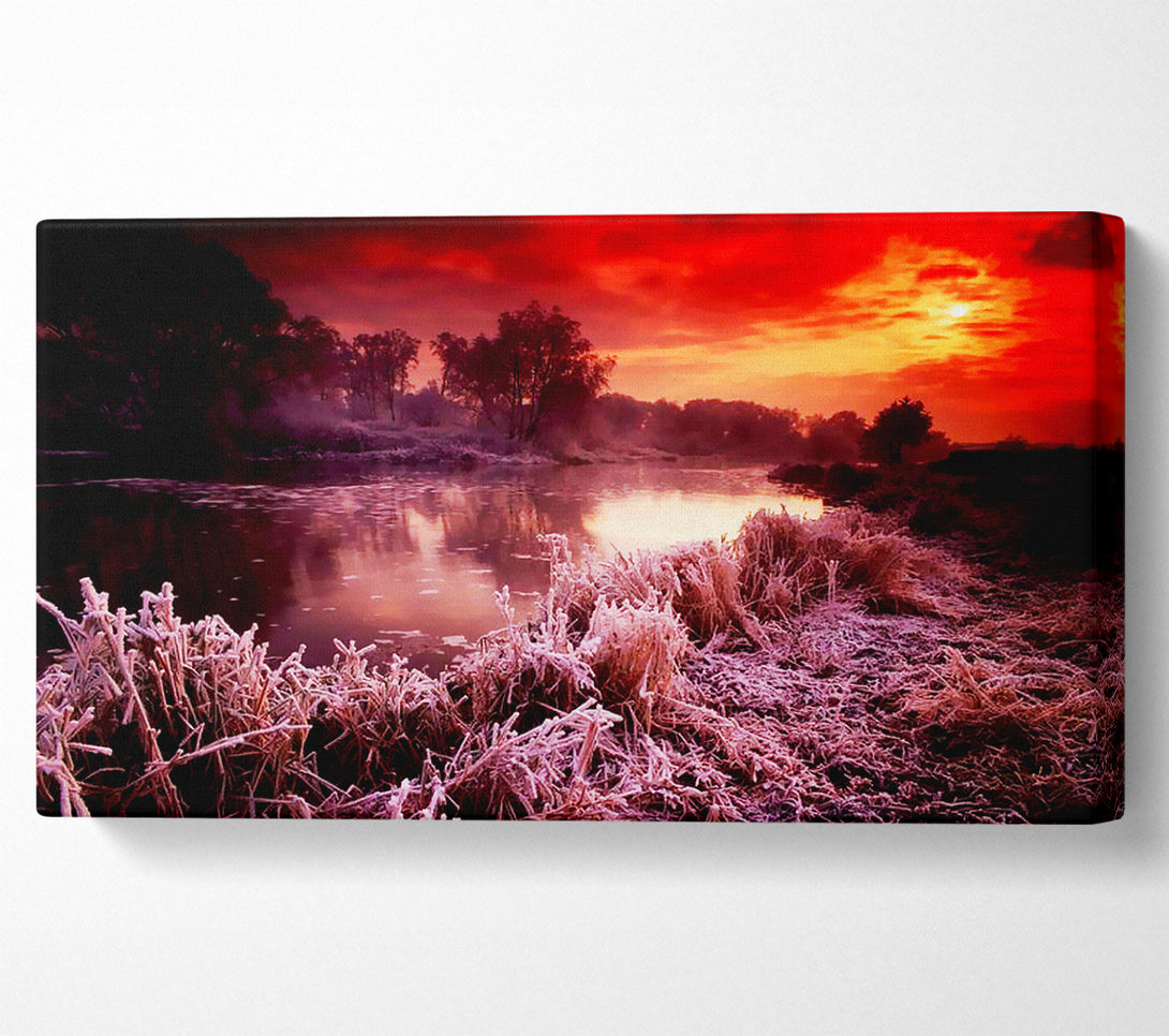  A Canvas Print of Winter By The Lake Canvas Art