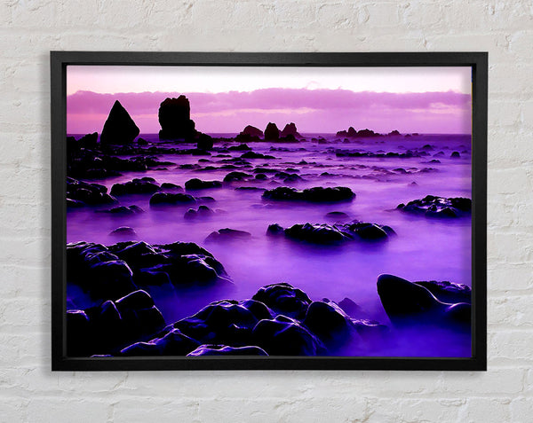 Rocky Purple Mist Framed Print
