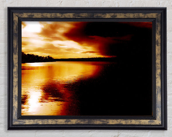 Chocolate River Treeline Framed Print