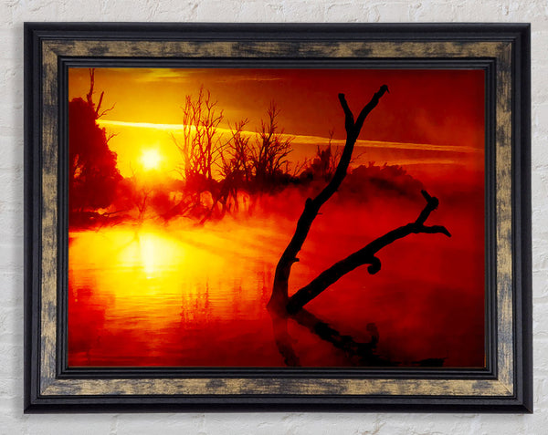 Red Morning Dream Framed Print