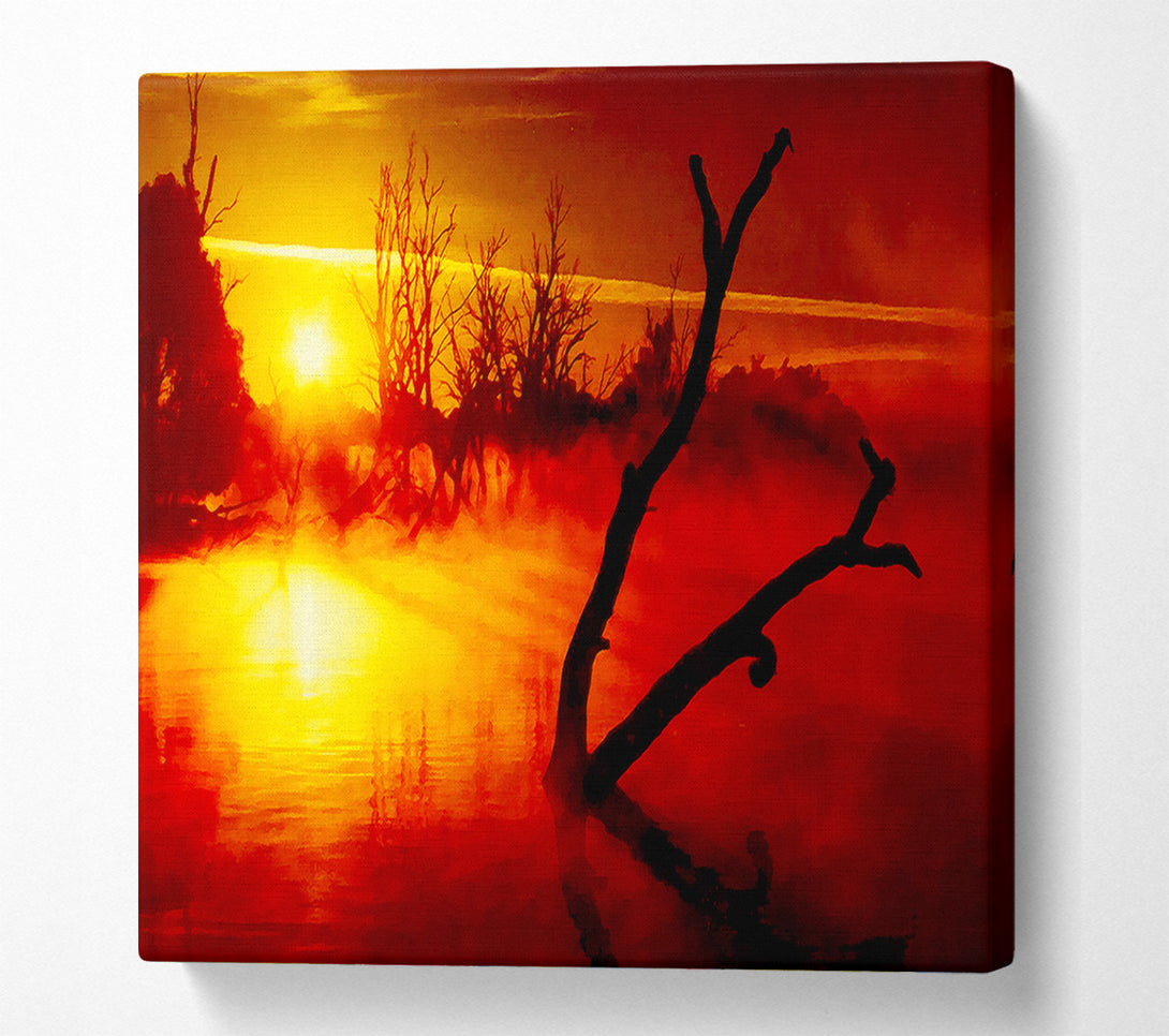  A Canvas Print of Red Morning Dream Canvas Print