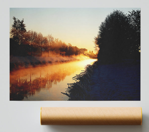 Lake At First Light Poster