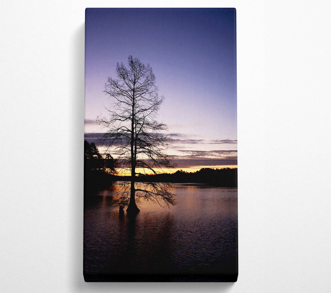  A Canvas Print of Lake At Dusk Canvas Print