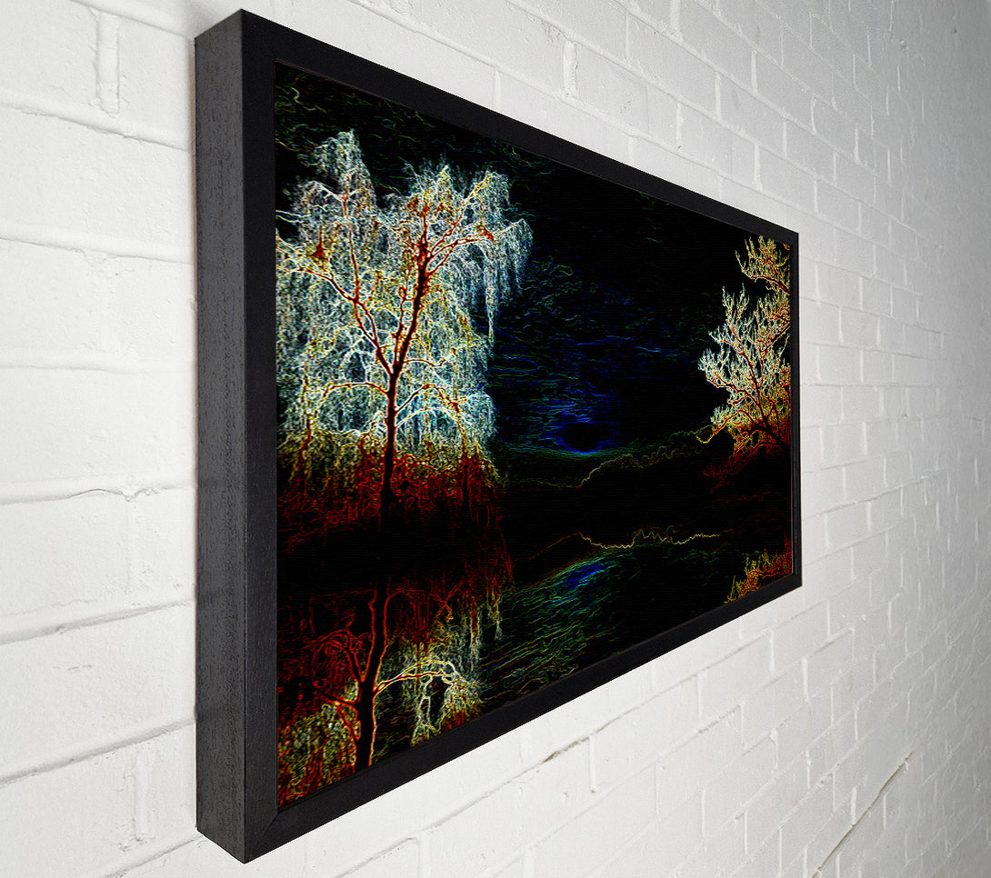  A Canvas Print of Abstract Neon Landscape 19 Canvas Wall Art