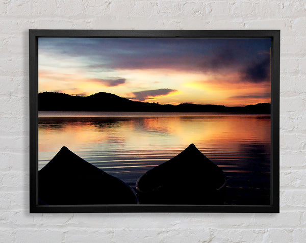 Rowing Boats At Dawn Framed Print