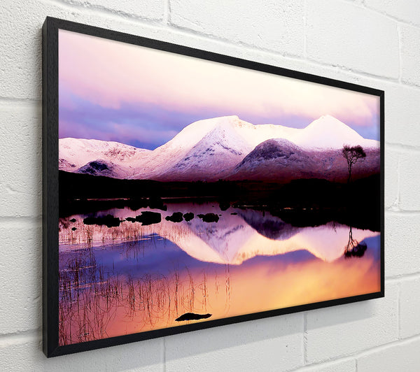 Tranquil Mountain Snow Reflections