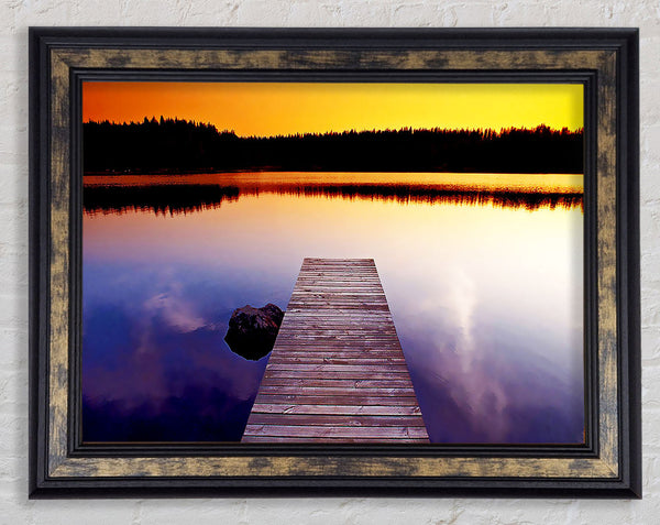 Scottish Boardwalk Calm Framed Print