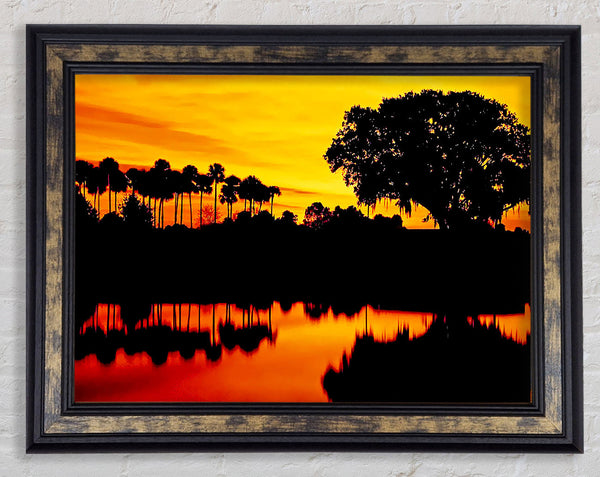 Beautiful Orange River Reflections Framed Print