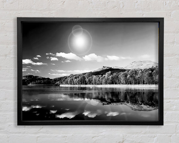 Sun Lake Reflexionen B n W