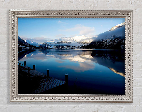 Blue Lake Calm Framed Print