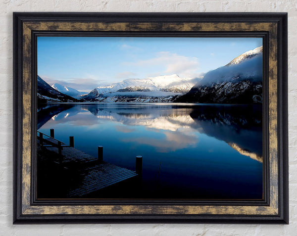 Blue Lake Calm Framed Print