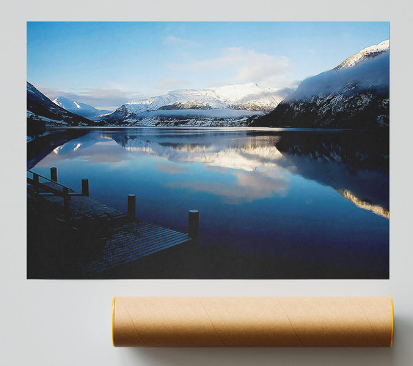 Blue Lake Calm Giclee Print